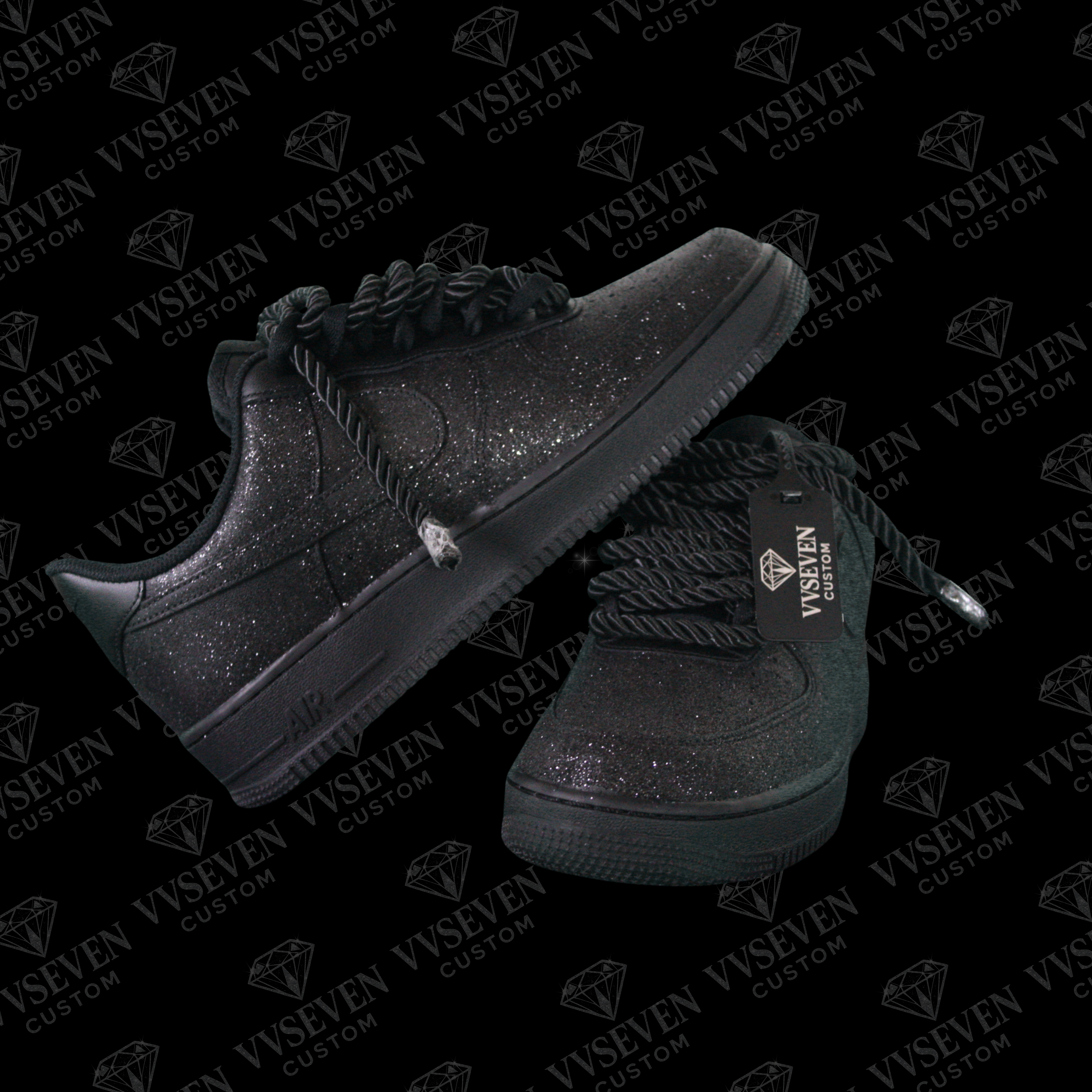 Air Force 1 Custom “Crystal Black” - VVSEVENCUSTOM