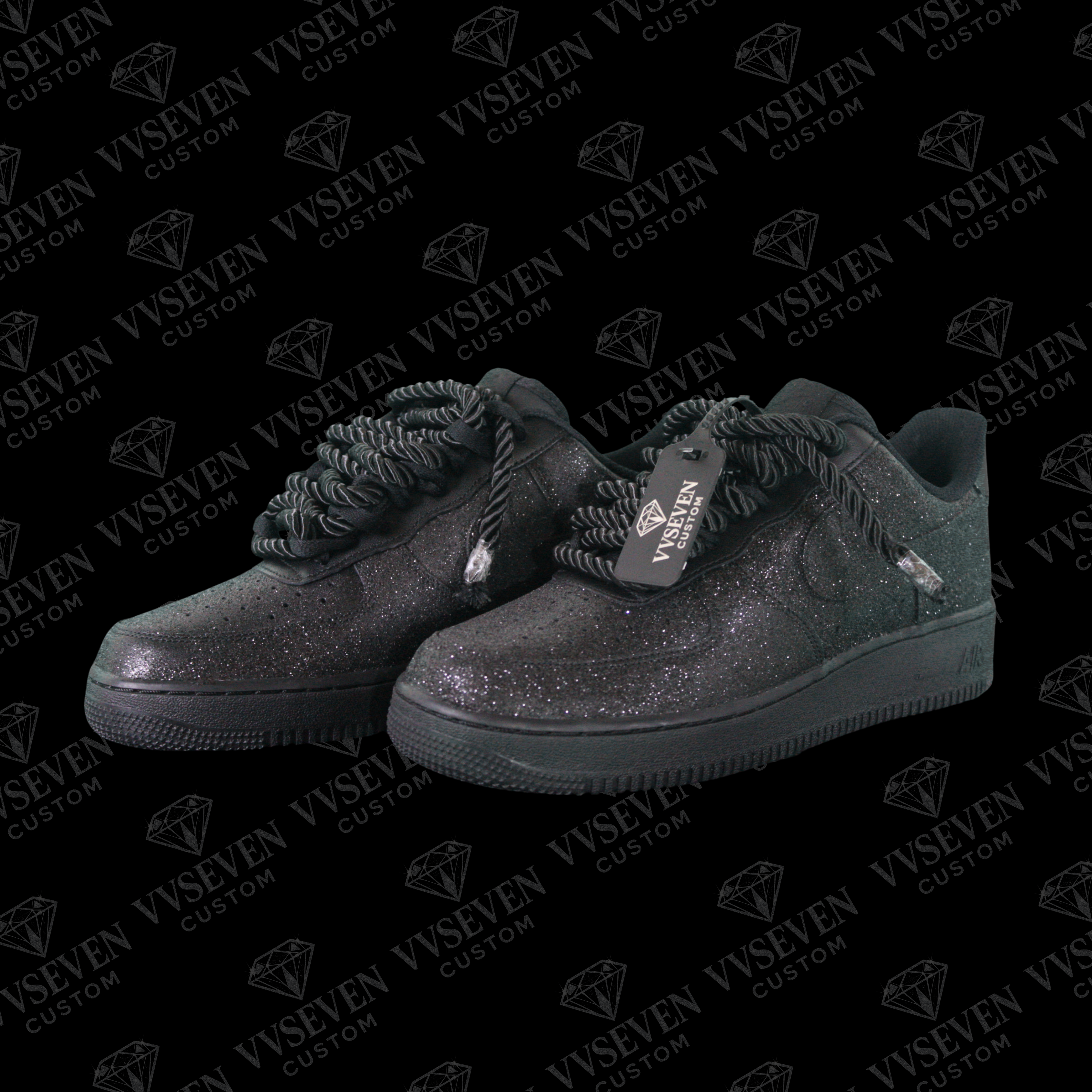 Air Force 1 Custom “Crystal Black” - VVSEVENCUSTOM