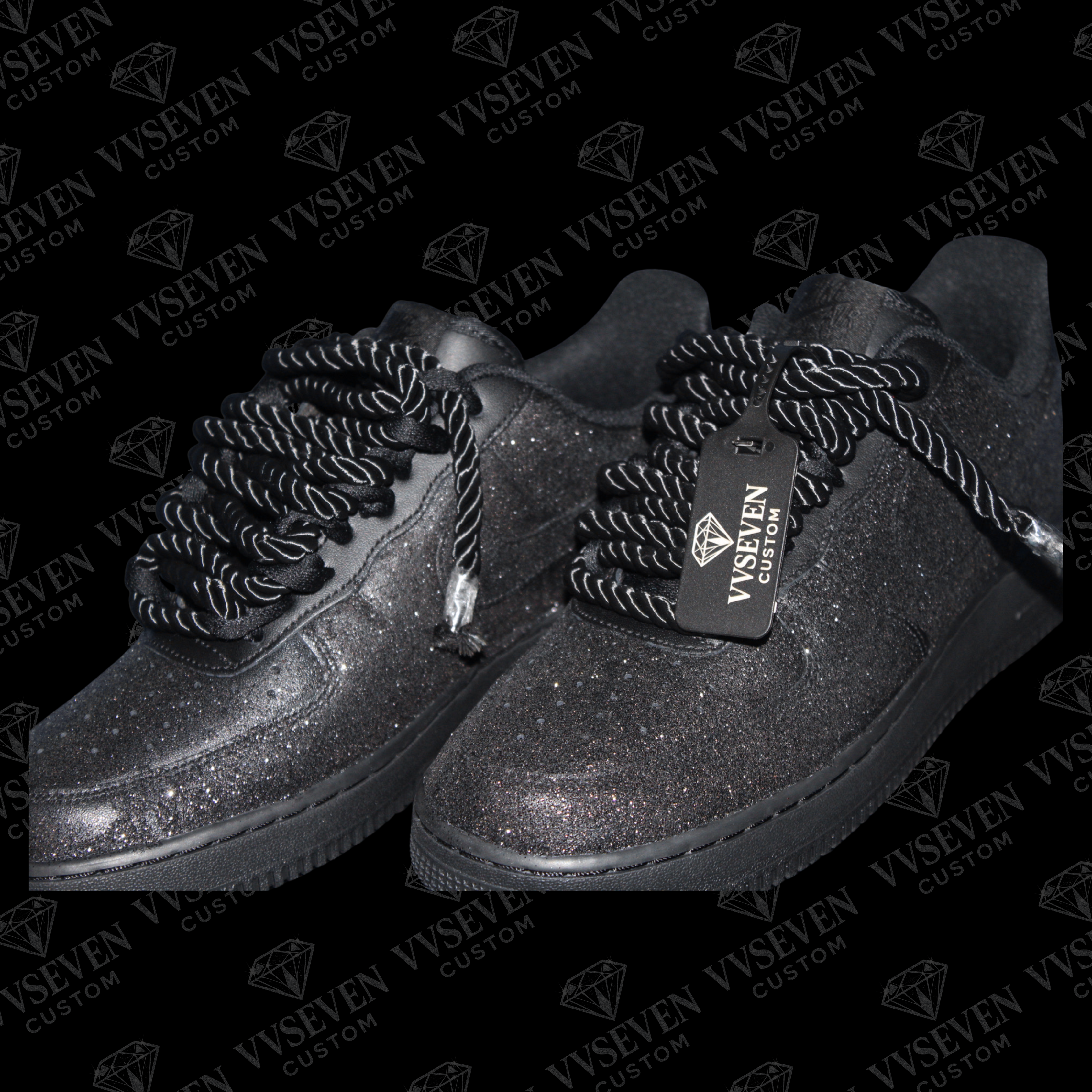 Air Force 1 Custom “Crystal Black” - VVSEVENCUSTOM